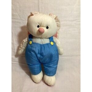 Gibson Bunky Bunny 1992 Easter Plush Parachute Puffalump Style Plush Toy Rabbit